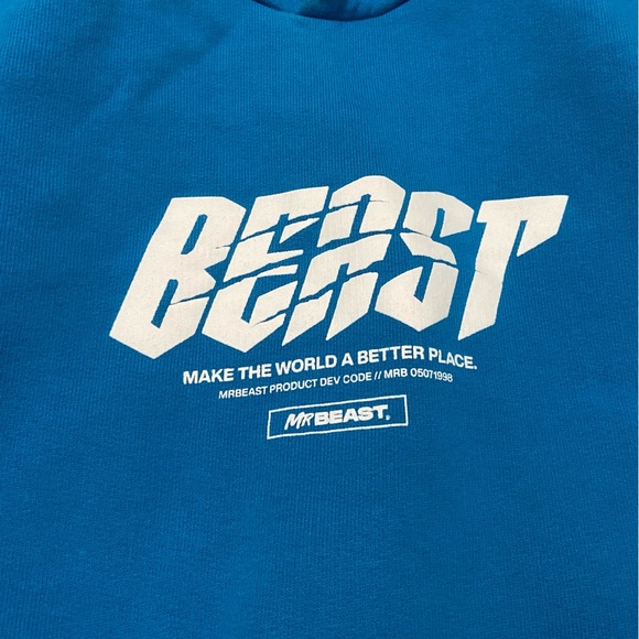 MRBEAST SHREDDER PULLOVER HOODIE - ELECTRIC BLUE - Picture 2 of 5